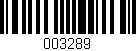 Código de barras (EAN, GTIN, SKU, ISBN): '003289'