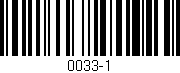 Código de barras (EAN, GTIN, SKU, ISBN): '0033-1'
