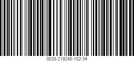 Código de barras (EAN, GTIN, SKU, ISBN): '0033-219240-102-34'