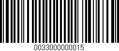 Código de barras (EAN, GTIN, SKU, ISBN): '0033000000015'