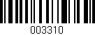 Código de barras (EAN, GTIN, SKU, ISBN): '003310'