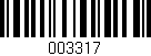 Código de barras (EAN, GTIN, SKU, ISBN): '003317'
