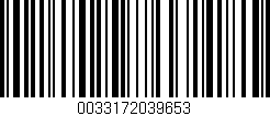 Código de barras (EAN, GTIN, SKU, ISBN): '0033172039653'