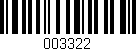 Código de barras (EAN, GTIN, SKU, ISBN): '003322'