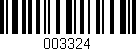 Código de barras (EAN, GTIN, SKU, ISBN): '003324'