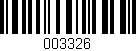 Código de barras (EAN, GTIN, SKU, ISBN): '003326'