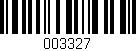 Código de barras (EAN, GTIN, SKU, ISBN): '003327'