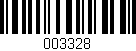 Código de barras (EAN, GTIN, SKU, ISBN): '003328'