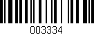 Código de barras (EAN, GTIN, SKU, ISBN): '003334'