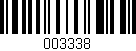 Código de barras (EAN, GTIN, SKU, ISBN): '003338'