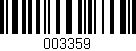 Código de barras (EAN, GTIN, SKU, ISBN): '003359'