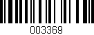 Código de barras (EAN, GTIN, SKU, ISBN): '003369'