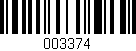 Código de barras (EAN, GTIN, SKU, ISBN): '003374'