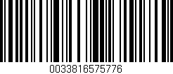 Código de barras (EAN, GTIN, SKU, ISBN): '0033816575776'