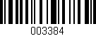 Código de barras (EAN, GTIN, SKU, ISBN): '003384'