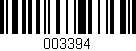 Código de barras (EAN, GTIN, SKU, ISBN): '003394'