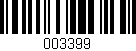 Código de barras (EAN, GTIN, SKU, ISBN): '003399'
