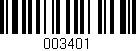 Código de barras (EAN, GTIN, SKU, ISBN): '003401'