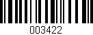 Código de barras (EAN, GTIN, SKU, ISBN): '003422'