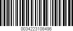 Código de barras (EAN, GTIN, SKU, ISBN): '0034223108496'