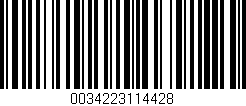 Código de barras (EAN, GTIN, SKU, ISBN): '0034223114428'