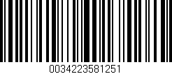Código de barras (EAN, GTIN, SKU, ISBN): '0034223581251'