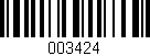 Código de barras (EAN, GTIN, SKU, ISBN): '003424'