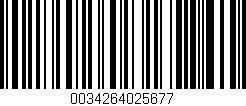 Código de barras (EAN, GTIN, SKU, ISBN): '0034264025677'