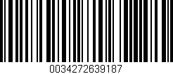 Código de barras (EAN, GTIN, SKU, ISBN): '0034272639187'