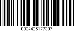 Código de barras (EAN, GTIN, SKU, ISBN): '0034425177337'