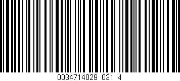 Código de barras (EAN, GTIN, SKU, ISBN): '0034714029_031_4'