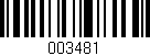 Código de barras (EAN, GTIN, SKU, ISBN): '003481'