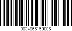 Código de barras (EAN, GTIN, SKU, ISBN): '0034966150806'