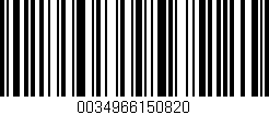 Código de barras (EAN, GTIN, SKU, ISBN): '0034966150820'