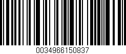 Código de barras (EAN, GTIN, SKU, ISBN): '0034966150837'