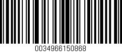 Código de barras (EAN, GTIN, SKU, ISBN): '0034966150868'