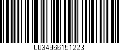 Código de barras (EAN, GTIN, SKU, ISBN): '0034966151223'