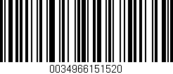 Código de barras (EAN, GTIN, SKU, ISBN): '0034966151520'