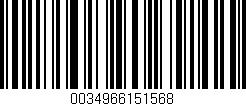 Código de barras (EAN, GTIN, SKU, ISBN): '0034966151568'