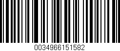 Código de barras (EAN, GTIN, SKU, ISBN): '0034966151582'