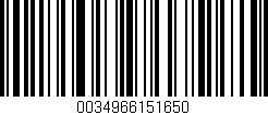 Código de barras (EAN, GTIN, SKU, ISBN): '0034966151650'