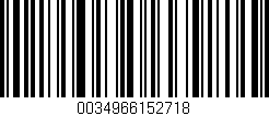 Código de barras (EAN, GTIN, SKU, ISBN): '0034966152718'