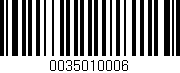 Código de barras (EAN, GTIN, SKU, ISBN): '0035010006'
