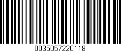 Código de barras (EAN, GTIN, SKU, ISBN): '0035057220118'