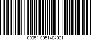 Código de barras (EAN, GTIN, SKU, ISBN): '00351-0051404831'
