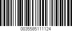 Código de barras (EAN, GTIN, SKU, ISBN): '0035585111124'