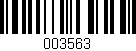 Código de barras (EAN, GTIN, SKU, ISBN): '003563'