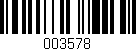 Código de barras (EAN, GTIN, SKU, ISBN): '003578'