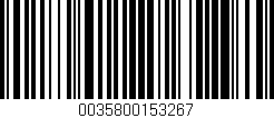 Código de barras (EAN, GTIN, SKU, ISBN): '0035800153267'