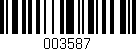Código de barras (EAN, GTIN, SKU, ISBN): '003587'